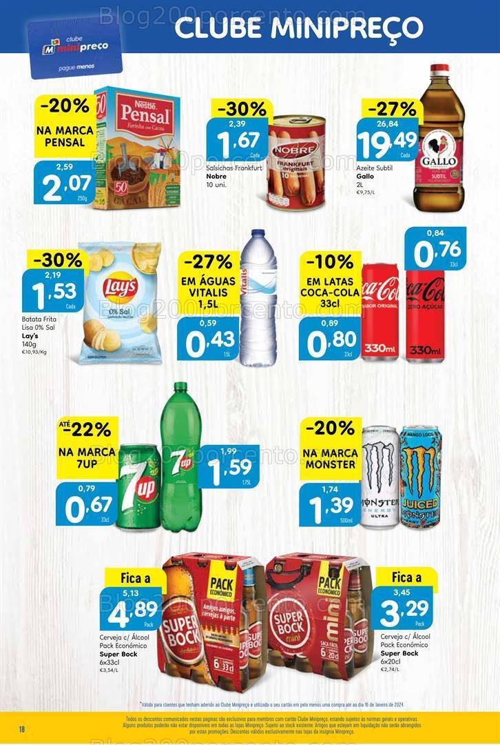 Antevisão Folheto MINIPREÇO Promoções de 18 a 24 janeiro
