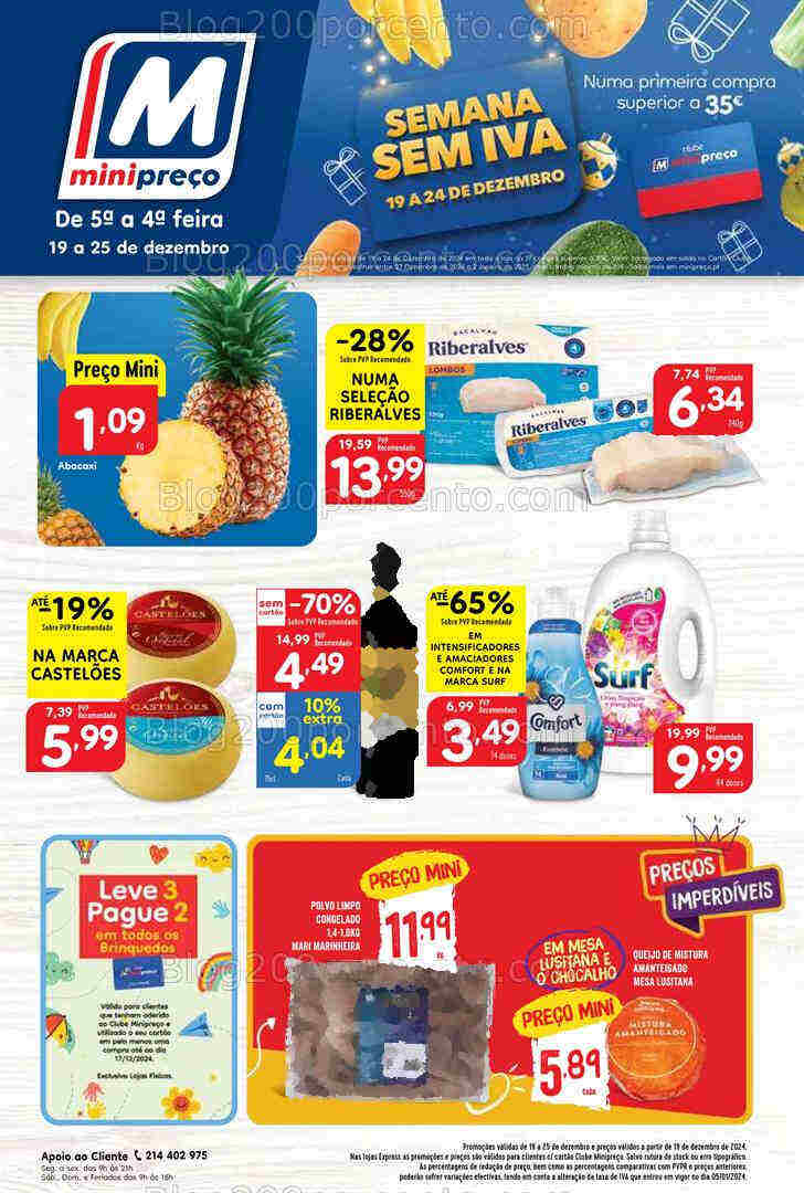 Antevisão Folheto MINIPREÇO Promoções de 19 a 25 dezembro