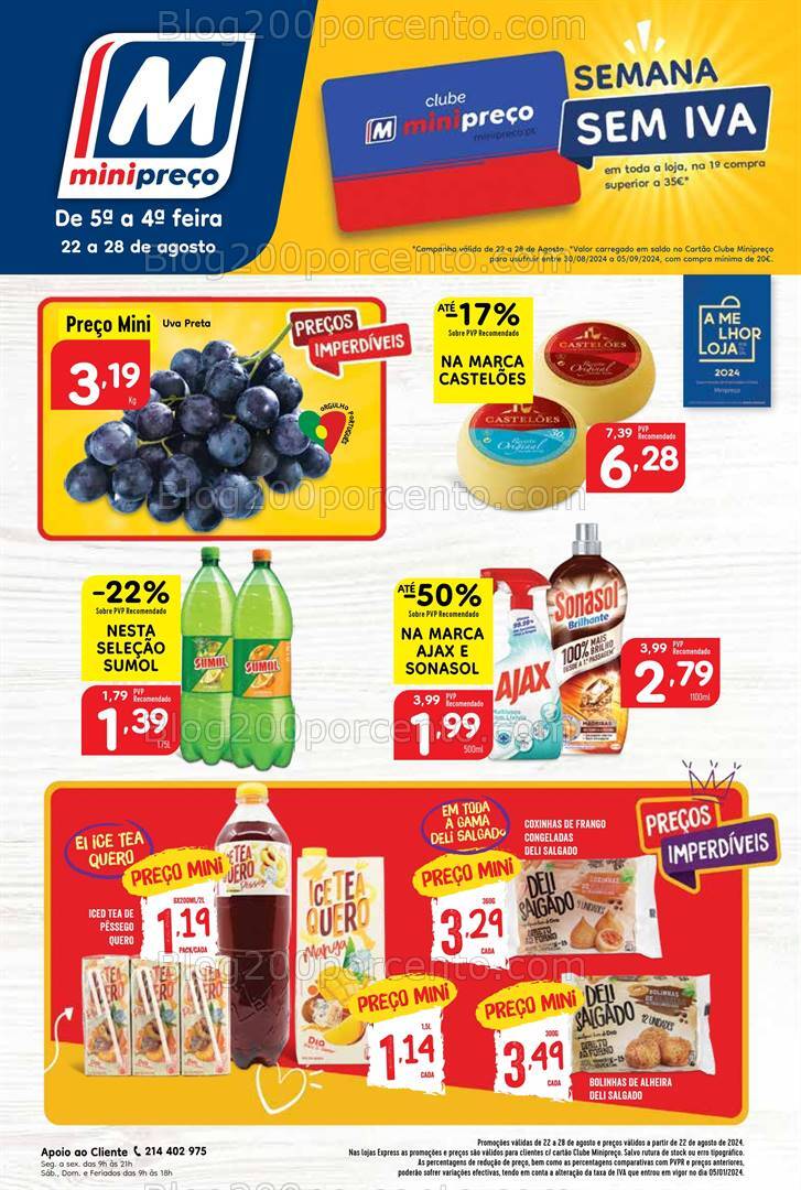 Antevisão Folheto MINIPREÇO Promoções de 22 a 28 agosto