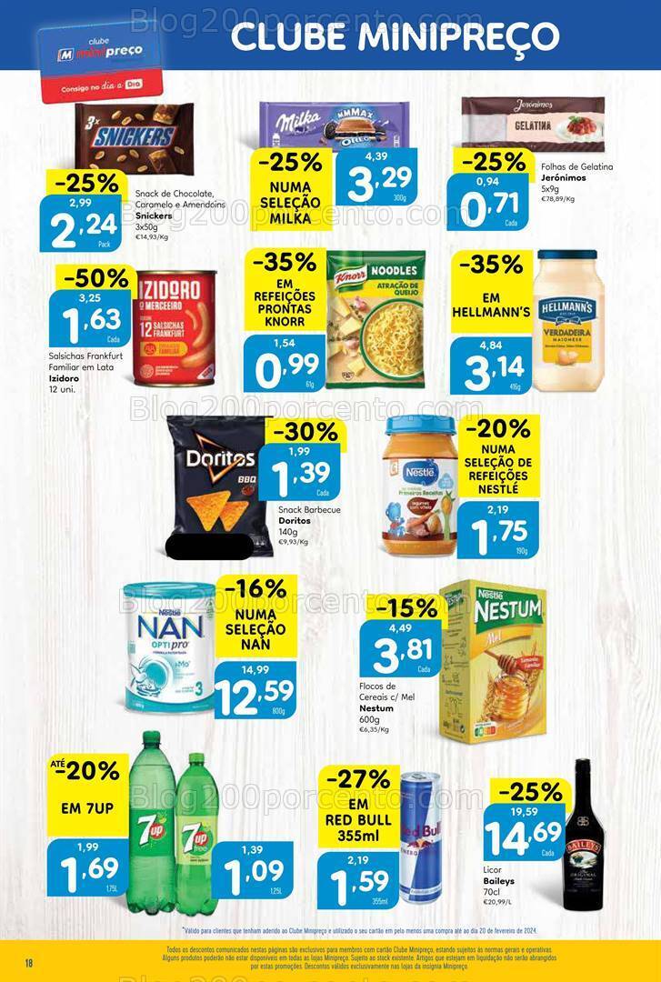 Antevisão Folheto MINIPREÇO Promoções de 22 a 28 fevereiro