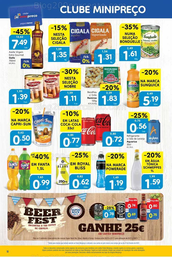 Antevisão Folheto MINIPREÇO Promoções de 26 outubro a 1 novembro