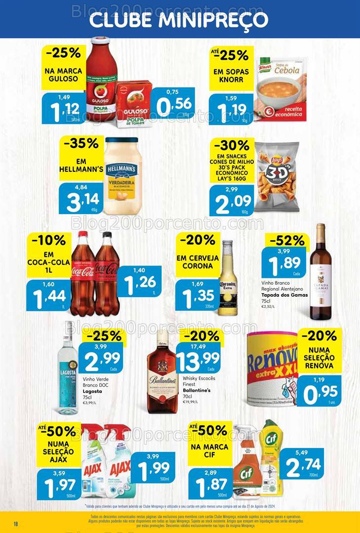 Antevisão Folheto MINIPREÇO Promoções de 29 agosto a 4 setembro