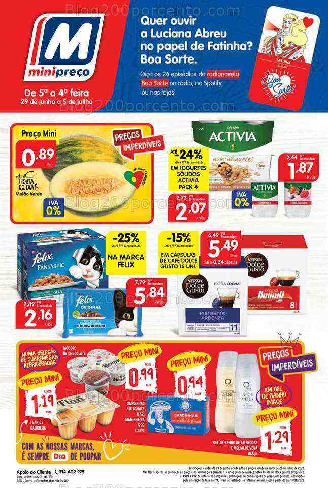 Antevisão Folheto MINIPREÇO Promoções de 29 junho a 5 julho