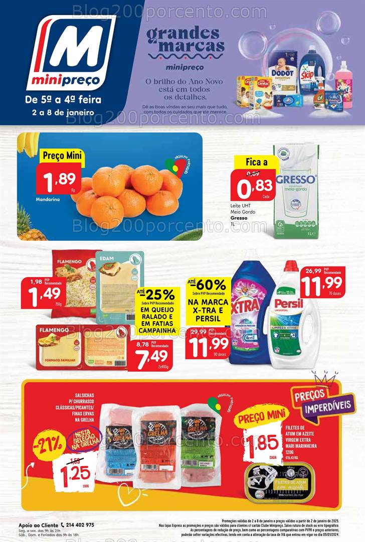 Antevisão Folheto MINIPREÇO Promoções de 2 a 8 janeiro