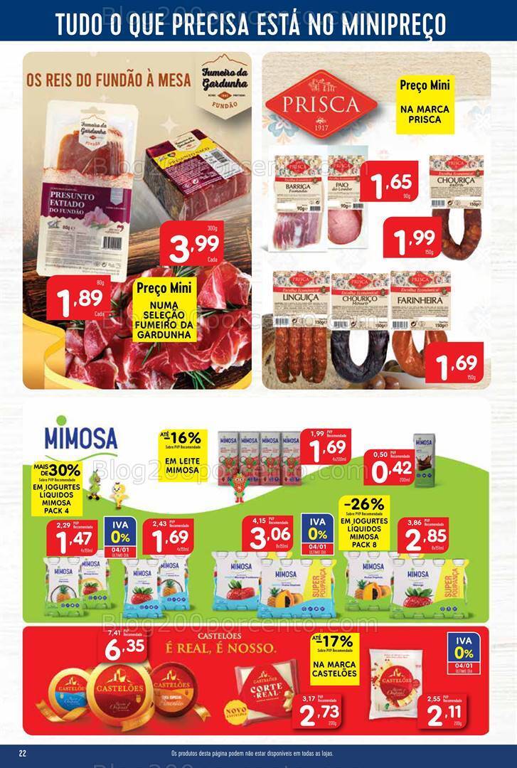 Antevisão Folheto MINIPREÇO Promoções de 4 a 10 janeiro