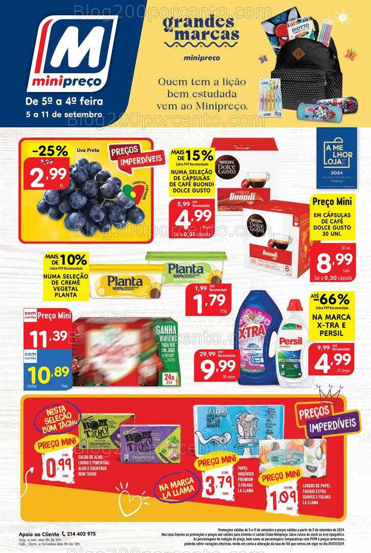 Antevisão Folheto MINIPREÇO Promoções de 5 a 11 setembro