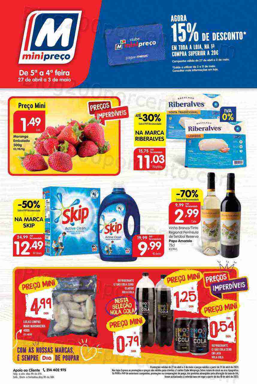 Antevisão Folheto MINIPREÇO Promoções de 27 abril a 3 maio