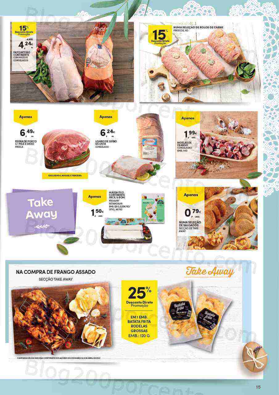 Antevisão Folheto CONTINENTE Páscoa Açores Promoções de 21 março a 9 abril