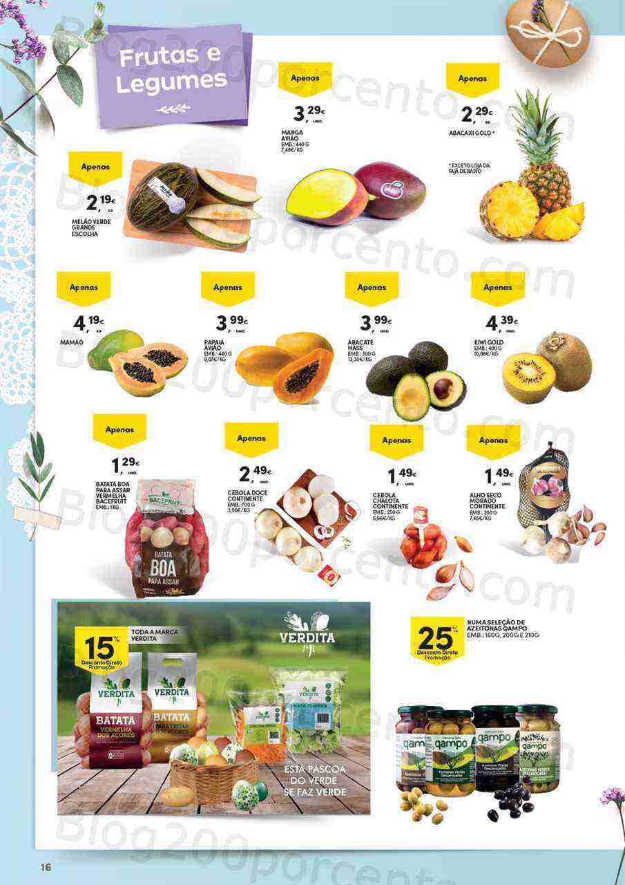 Antevisão Folheto CONTINENTE Páscoa Açores Promoções de 21 março a 9 abril