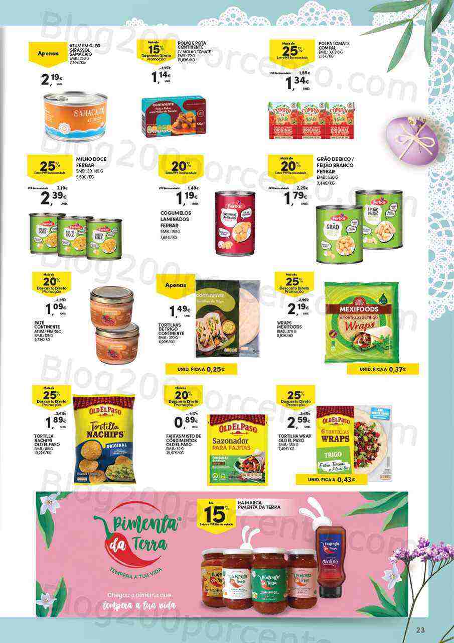 Antevisão Folheto CONTINENTE Páscoa Açores Promoções de 21 março a 9 abril