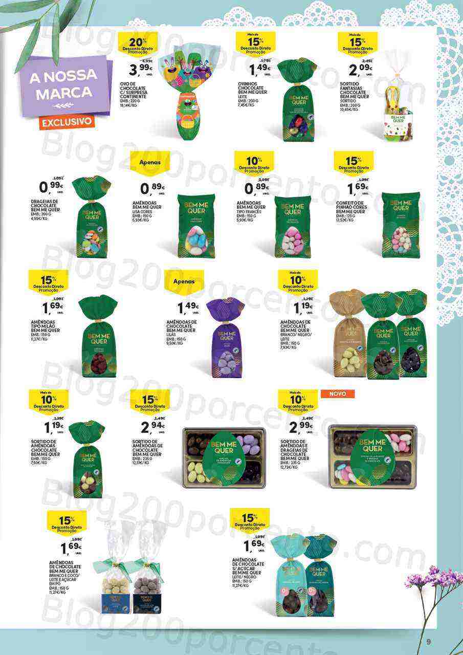 Antevisão Folheto CONTINENTE Páscoa Açores Promoções de 21 março a 9 abril