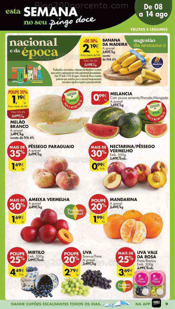 Antevisão Folheto PINGO DOCE Lojas Grandes Promoções de 8 a 14 agosto