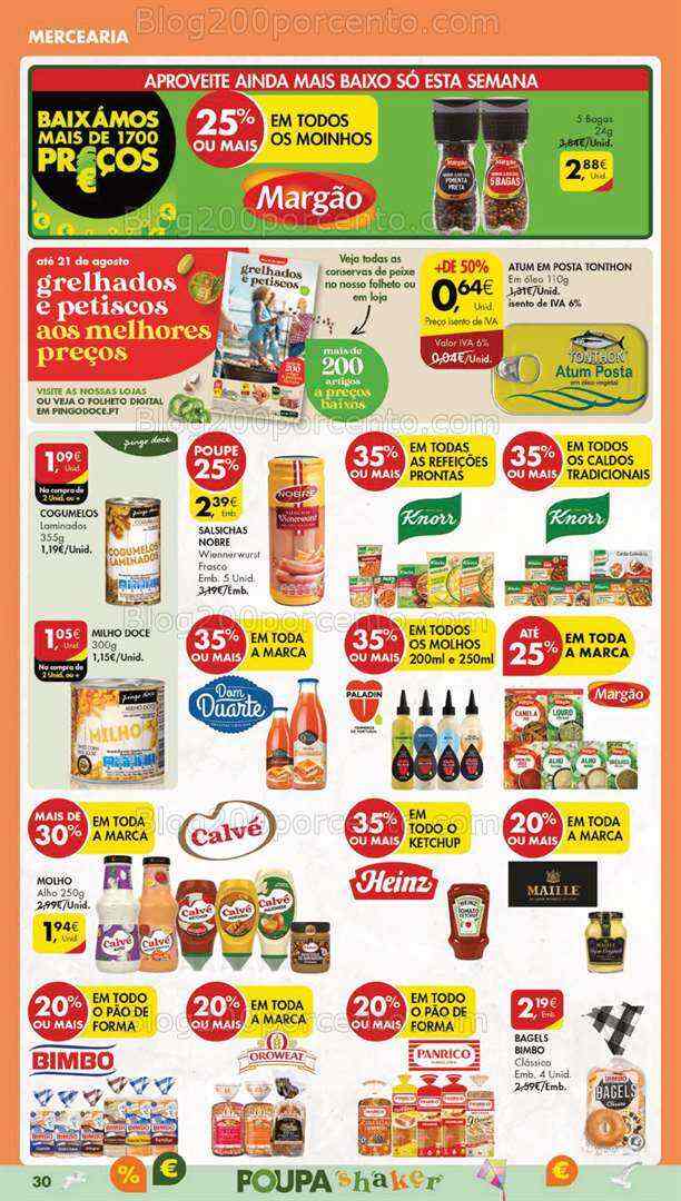 Antevisão Folheto PINGO DOCE Lojas Grandes Promoções de 8 a 14 agosto