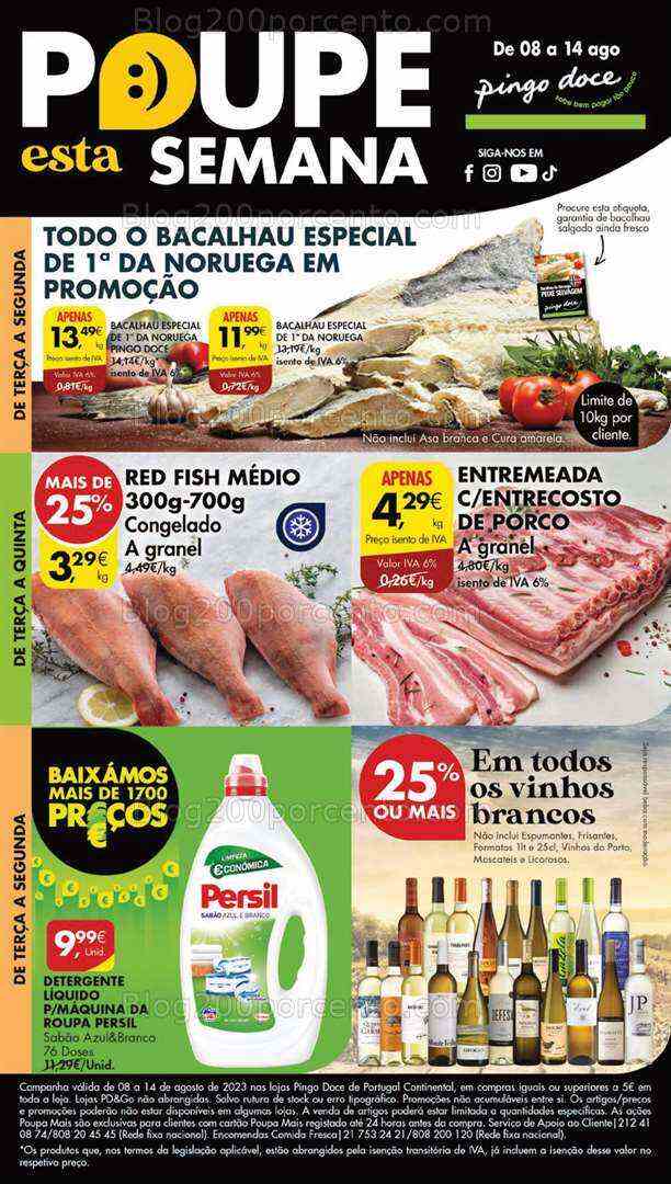 Antevisão Folheto PINGO DOCE Lojas Grandes Promoções de 8 a 14 agosto