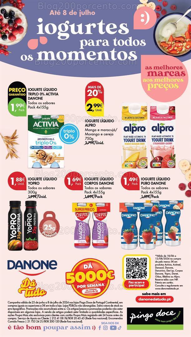 Antevisão Folheto PINGO DOCE Especial Iogurtes Promoções de 25 junho a 8 julho