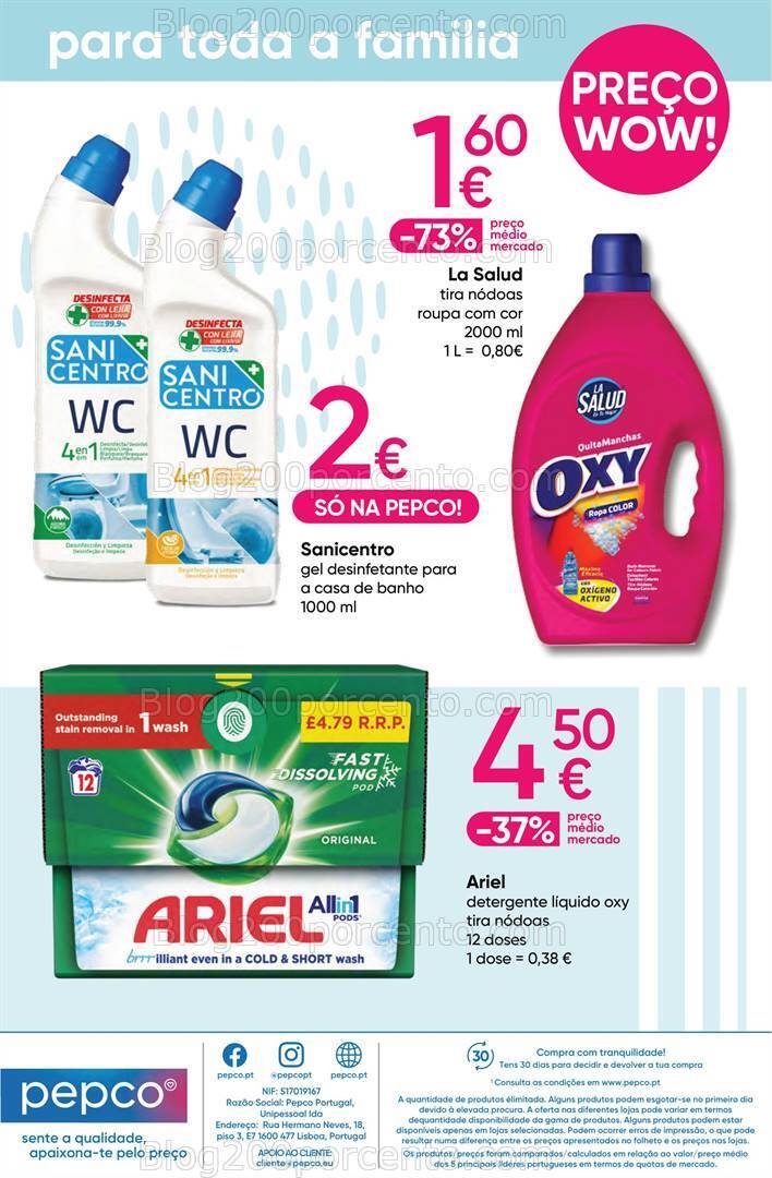 Antevisão Folheto PEPCO Alimentar e Drogaria Promoções de 19 a 25 outubro