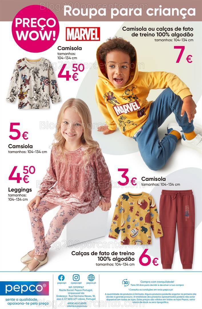 Antevisão Folheto PEPCO Moda e Bazar Promoções de 19 outubro a 1 novembro