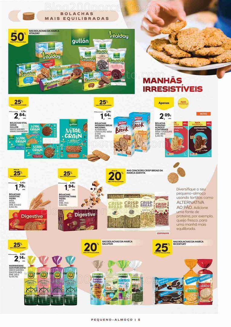 Antevisão Folheto CONTINENTE Especial Pequeno Almoço Promoções de 15 a 27 agosto