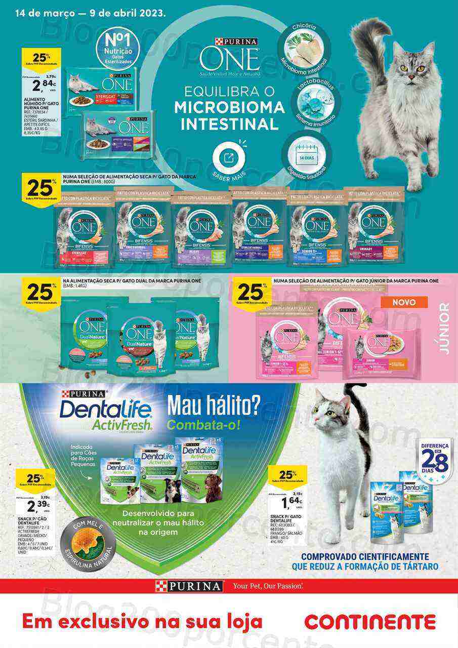 Antevisão Folheto CONTINENTE Animais Promoções de 14 março a 9 abril