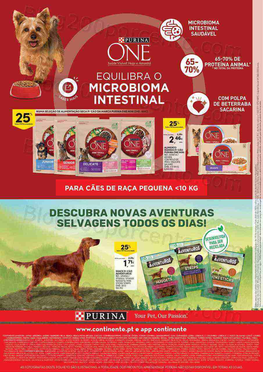 Antevisão Folheto CONTINENTE Animais Promoções de 14 março a 9 abril