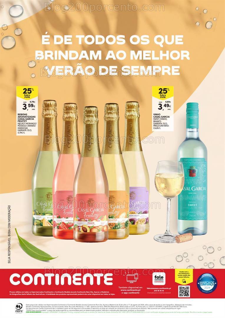 Antevisão Folheto CONTINENTE Petiscos de Verão Promoções de 23 julho a 11 agosto