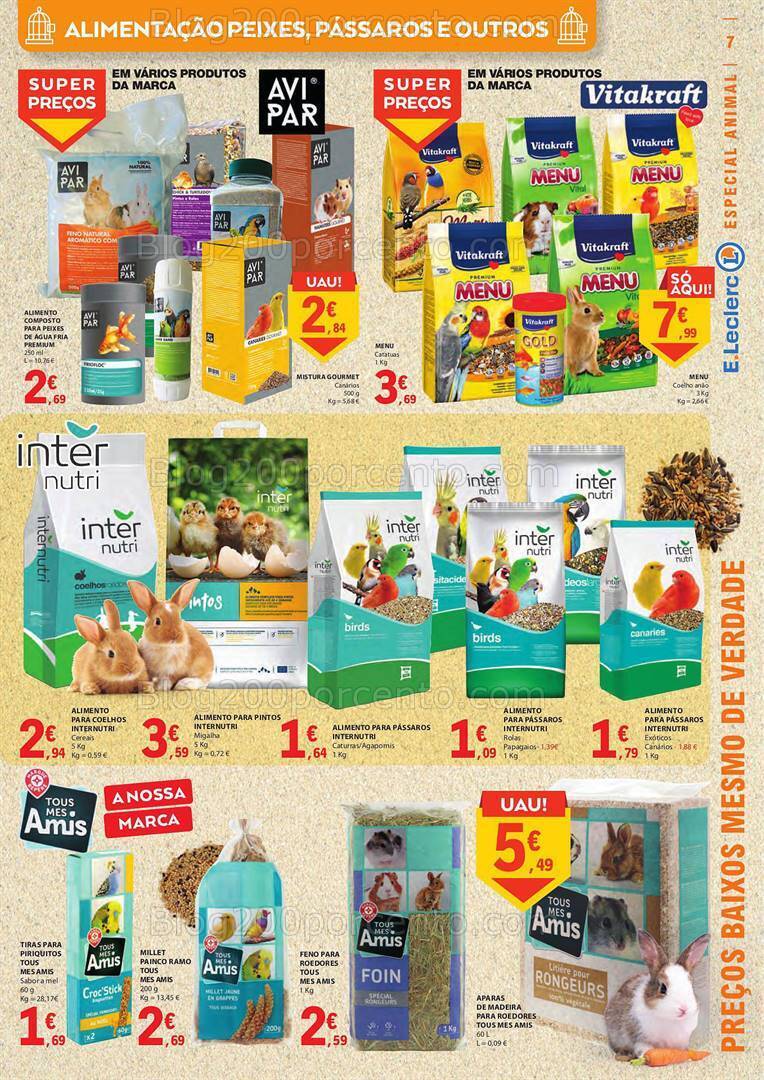 Antevisão Folheto E-LECLERC Especial Pets Promoções de 26 setembro a 8 outubro