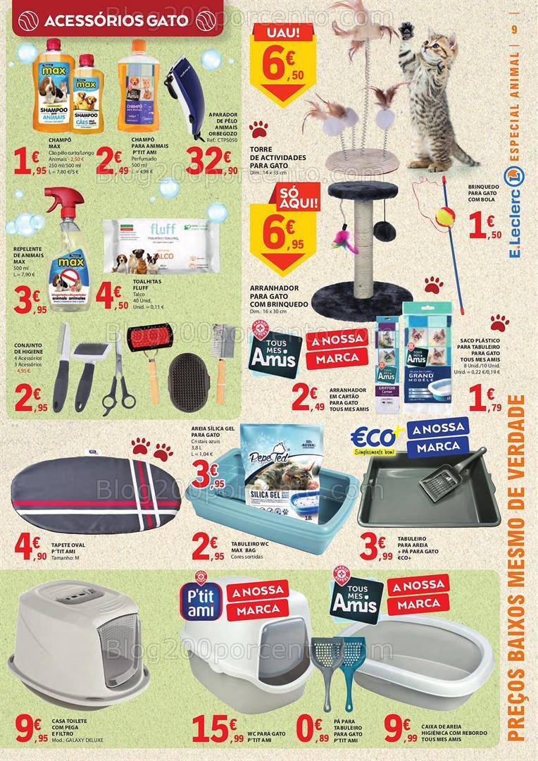 Antevisão Folheto E-LECLERC Especial Pets Promoções de 26 setembro a 8 outubro