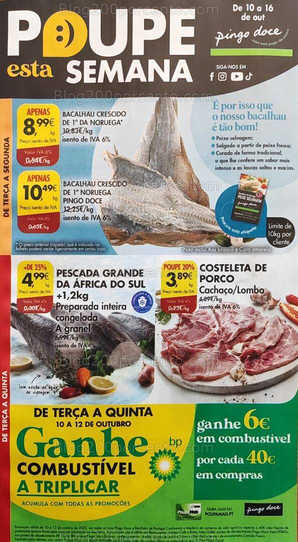 Antevisão Folheto PINGO DOCE Promoções de 10 a 16 outubro