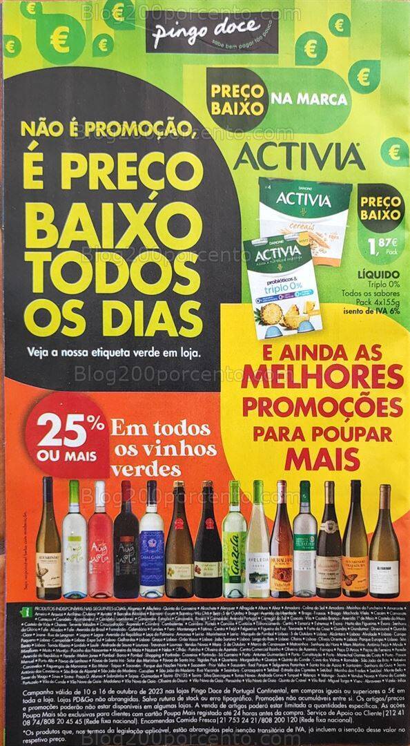 Antevisão Folheto PINGO DOCE Promoções de 10 a 16 outubro