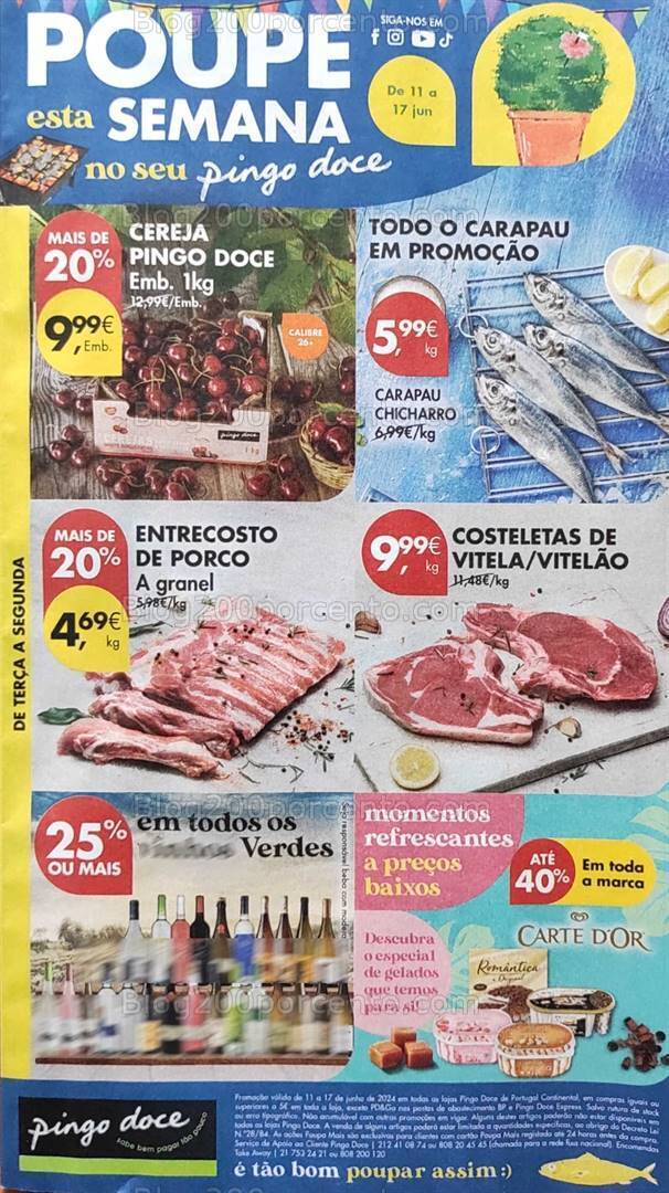 Antevisão Folheto PINGO DOCE Lojas Médias Promoções de 11 a 17 junho