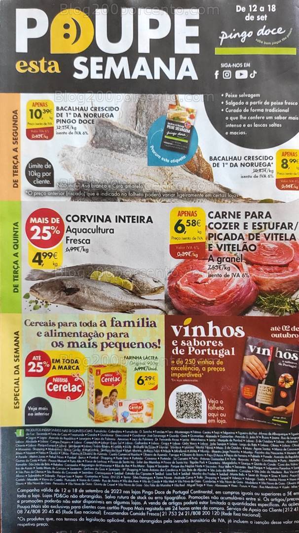 Antevisão Folheto PINGO DOCE Promoções de 12 a 18 setembro