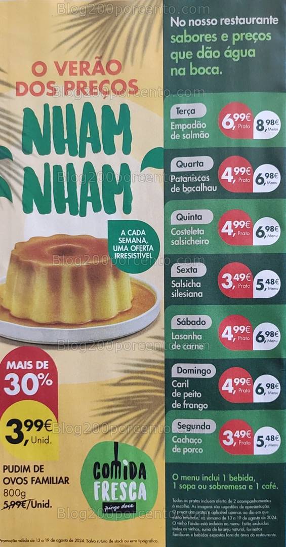 Antevisão Folheto PINGO DOCE Promoções de 13 a 19 agosto