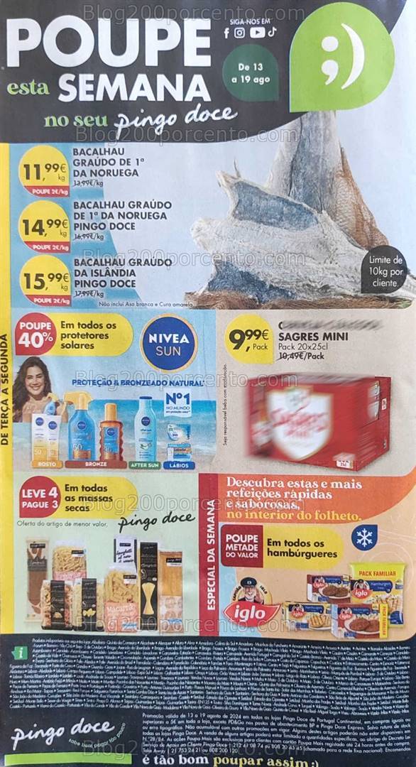 Antevisão Folheto PINGO DOCE Promoções de 13 a 19 agosto