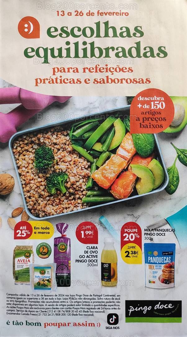 Antevisão Folheto PINGO DOCE Escolhas Equilibradas Promoções de 13 a 26 fevereiro