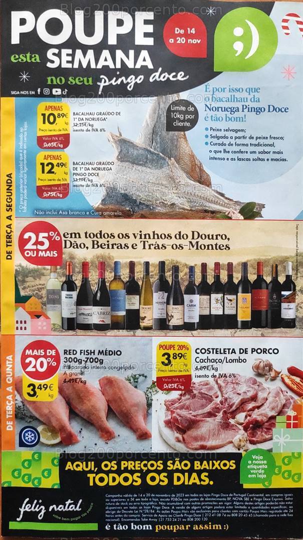 Antevisões Folheto PINGO DOCE Promoções de 14 a 20 novembro