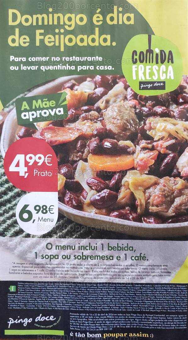 Antevisão Folheto PINGO DOCE Promoções de 16 a 22 abril