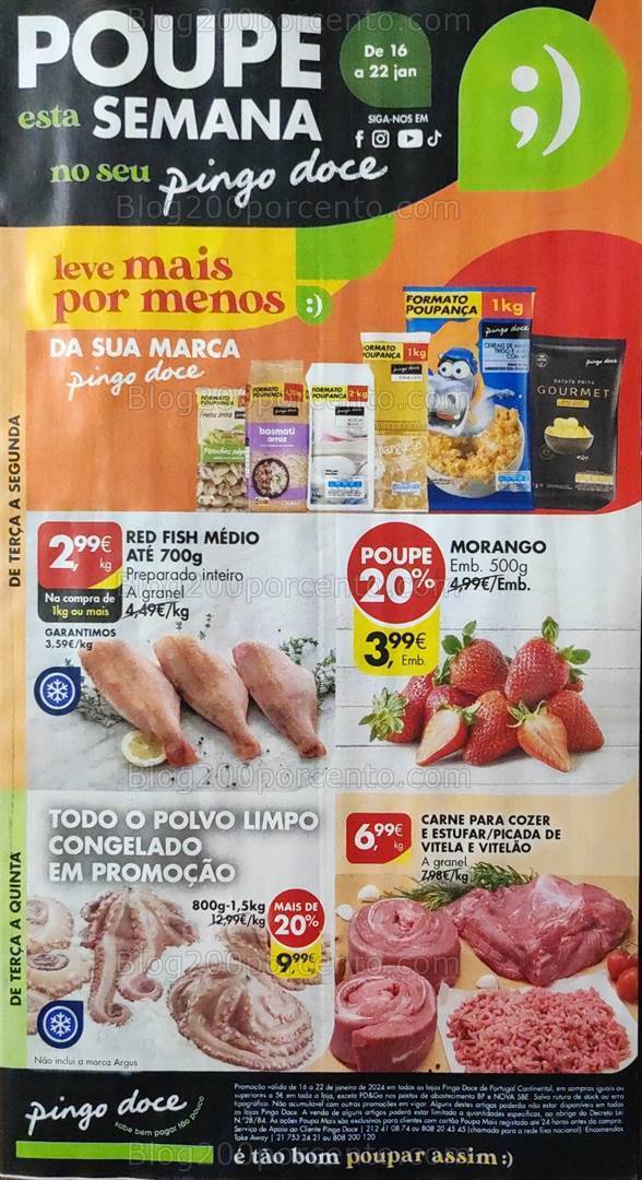 Antevisão Folheto PINGO DOCE Promoções de 16 a 22 janeiro