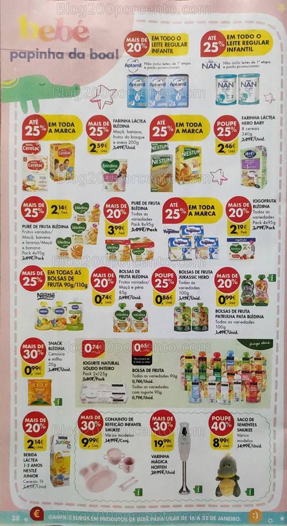 Antevisão Folheto PINGO DOCE Bebé Promoções de 16 a 22 janeiro