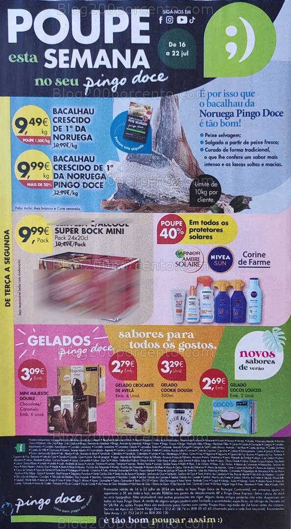 Antevisão Folheto PINGO DOCE Promoções de 16 a 22 julho