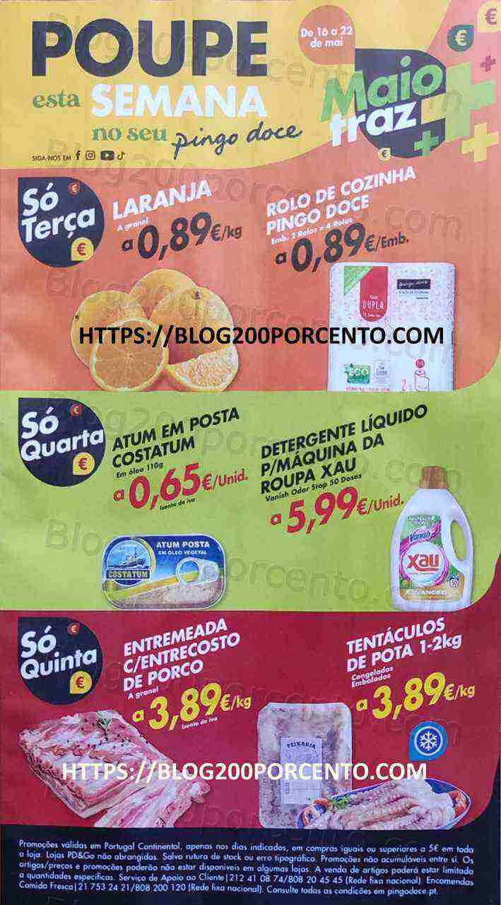 Antevisão Folheto PINGO DOCE Promoções de 16 a 22 maio
