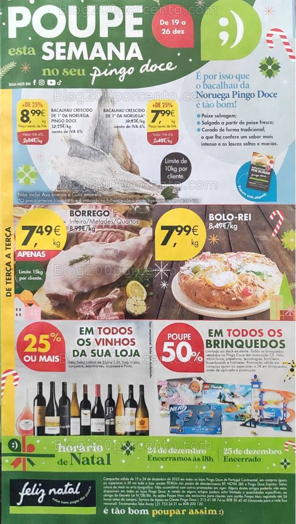 Antevisão Folheto PINGO DOCE Promoções de 19 a 26 dezembro