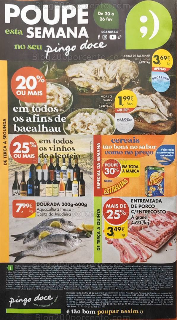 Antevisão Folheto PINGO DOCE Super Promoções de 20 a 26 fevereiro