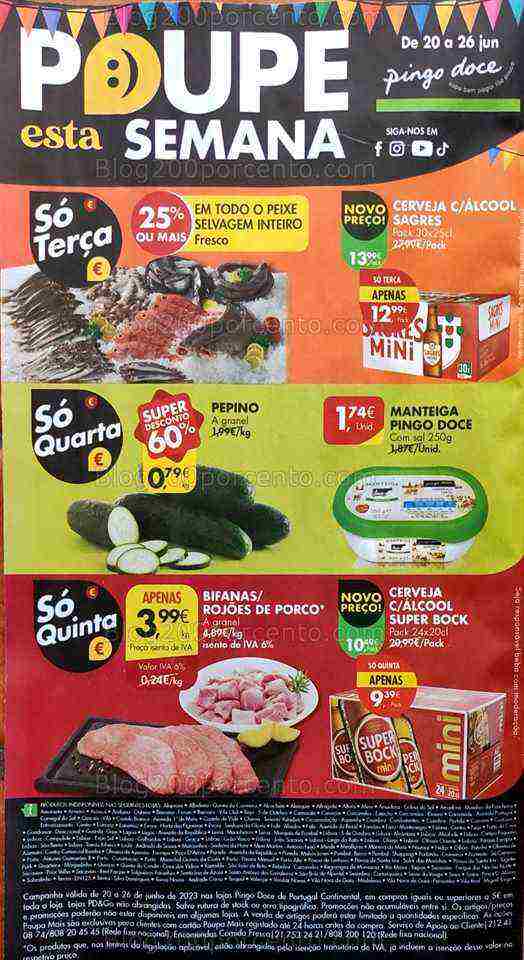Antevisão Folheto PINGO DOCE Promoções de 20 a 26 junho