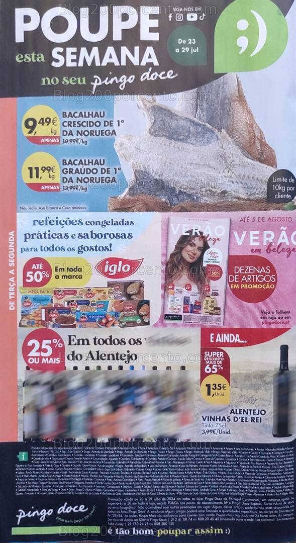 Antevisão Folheto PINGO DOCE Promoções de 23 a 29 julho