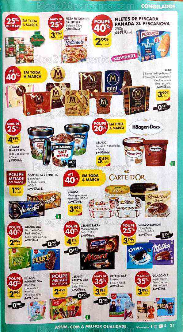 Antevisão Folheto PINGO DOCE Gelados Promoções de 25 a 31 julho