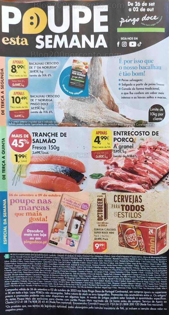Antevisão Folheto PINGO DOCE Promoções de 26 setembro a 2 outubro