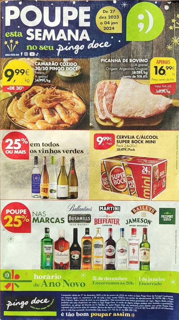 Antevisão Folheto PINGO DOCE Promoções de 27 dezembro a 4 janeiro