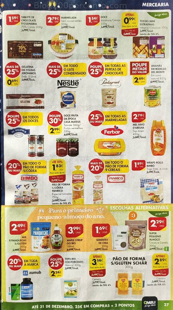 Antevisão Folheto PINGO DOCE Promoções de 27 dezembro a 4 janeiro