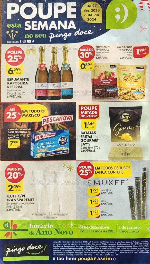 Antevisão Folheto PINGO DOCE Promoções de 27 dezembro a 4 janeiro