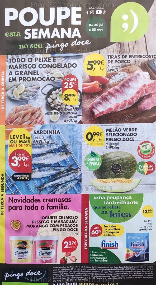 Antevisão Folheto PINGO DOCE Lojas Médias Promoções de 1 a 7 agosto